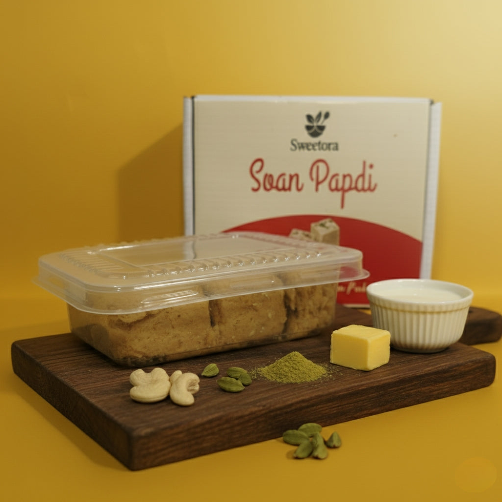 SweetOra Soan Papdi – Premium Indian Sweet Crafted for Pure Delight